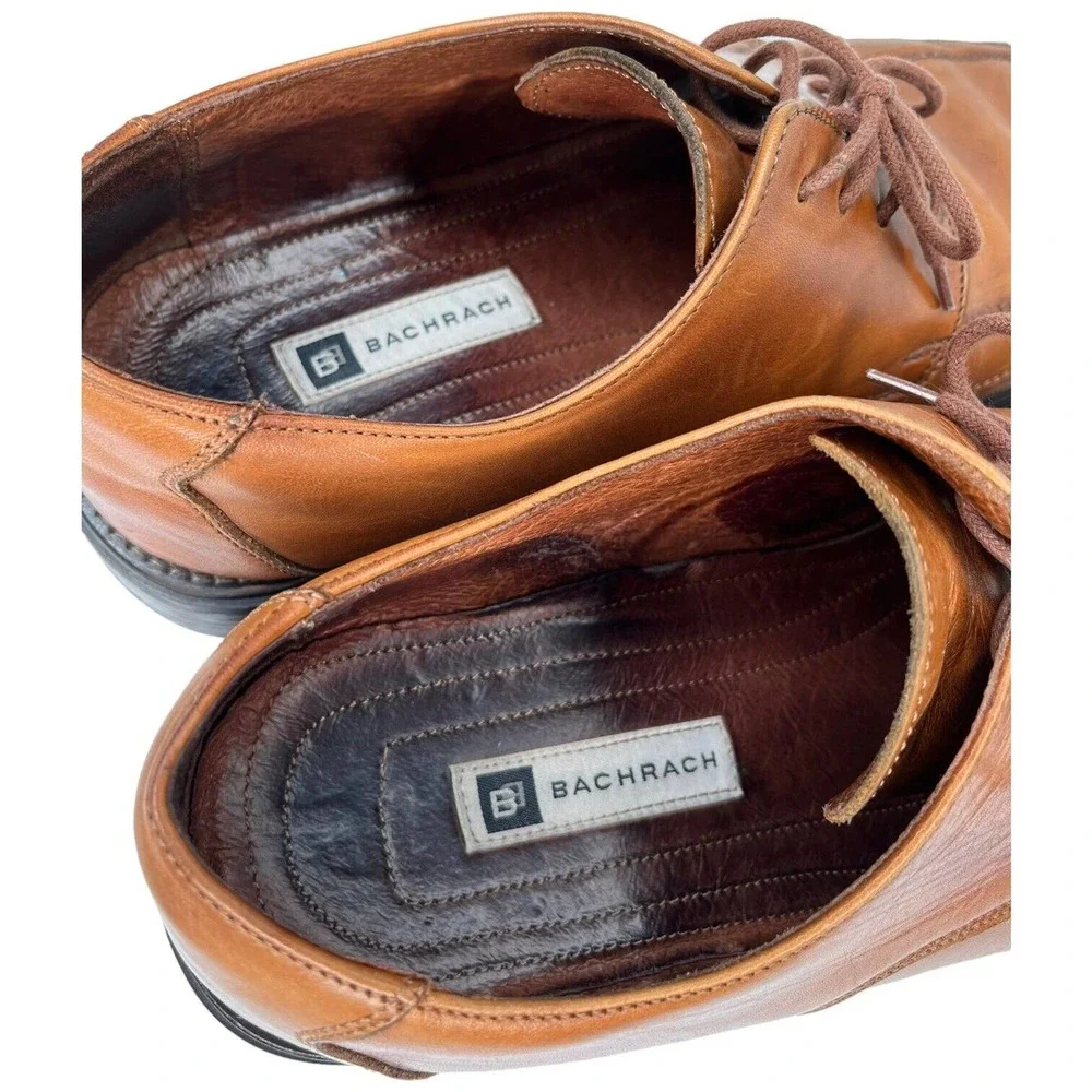 Bachrach Leather Oxford Lace Up Dress Shoe Mens Brown 11.5 M